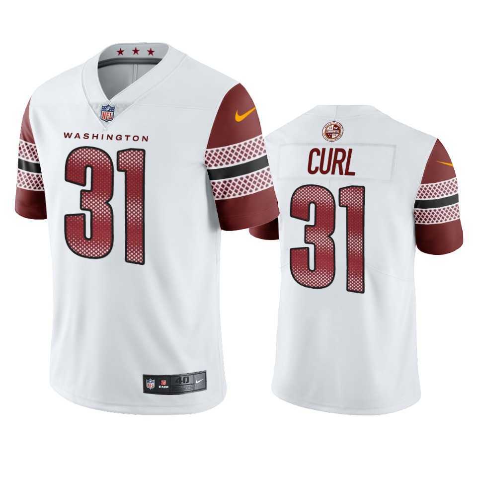 Washington Commanders 31 Kamren Curl White Vapor Limited Jersey Dzhi